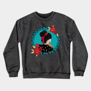 Chinese New Year Rabbit Girl Illustration Crewneck Sweatshirt